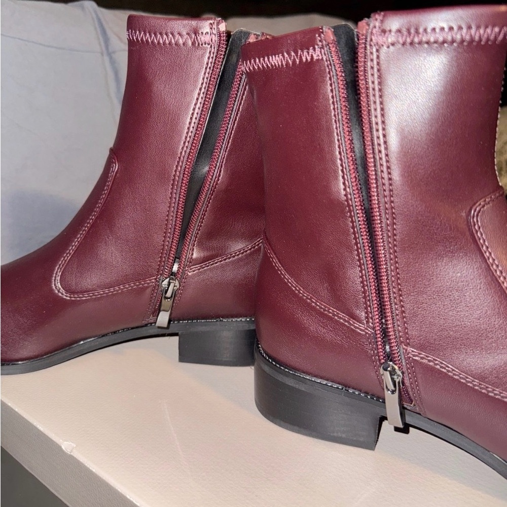 Franco Sarto Maroon Ankle Booties